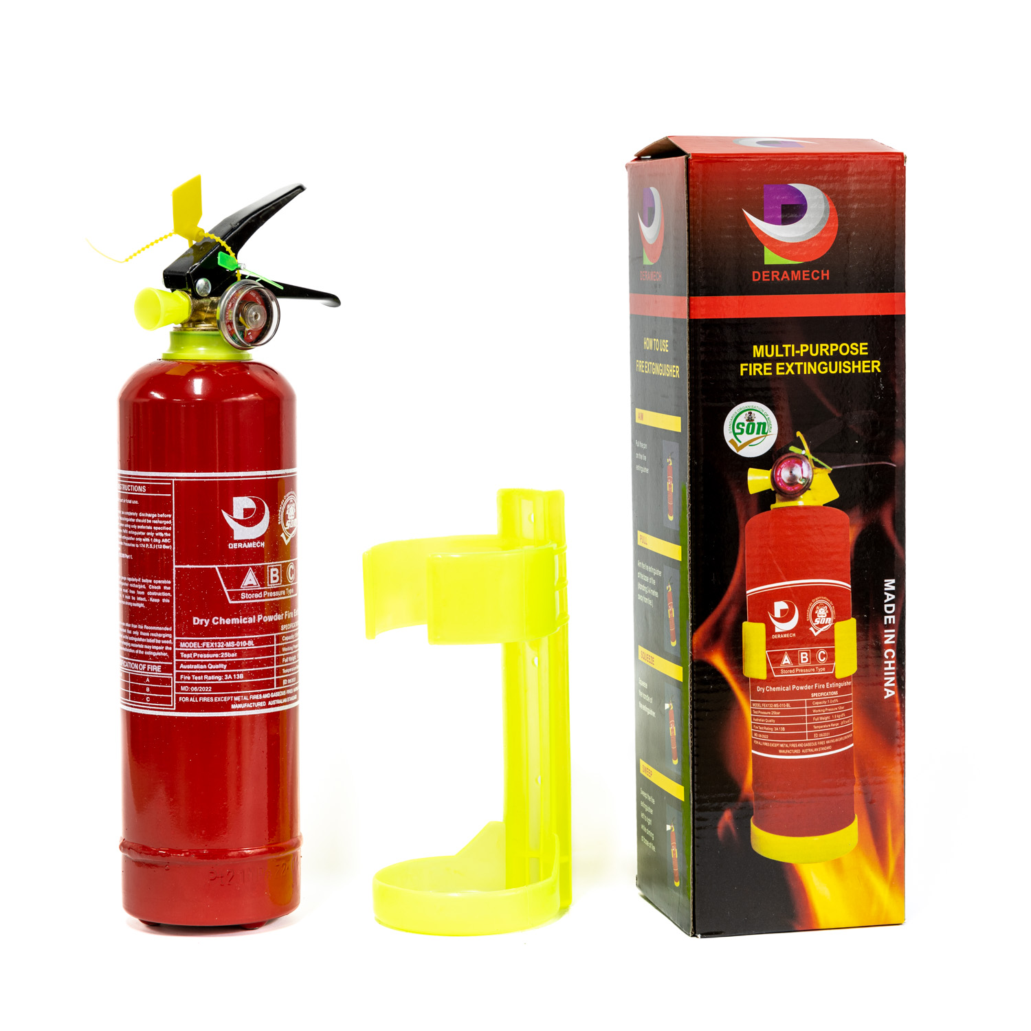ABC 40% 1kg Dry Powder Fire Extinguisher for Oil With Pressure Gauge