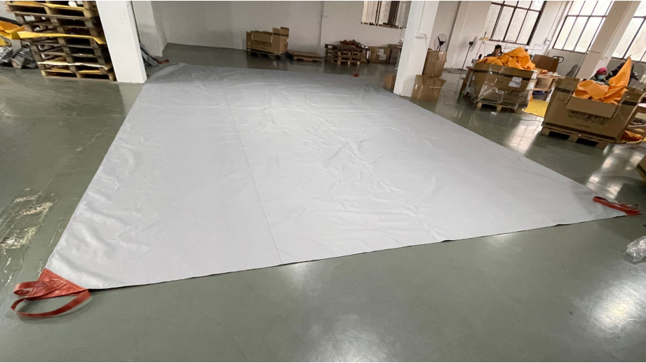 Lithium Battery Fire Blanket For EV Car 19.8 x 26 ft Graphite Silicone Coated Fire Blanket