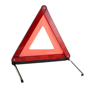 Durable Plastic & Iron Emergency Roadside Safety Warning Triangle For Vehicle Breakdowns And Ensuring Road Safety