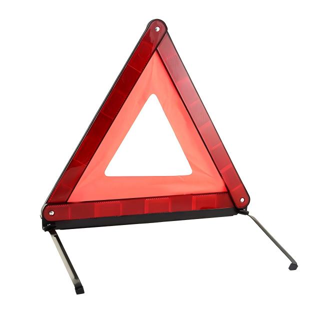 Durable Plastic & Iron Emergency Roadside Safety Warning Triangle For Vehicle Breakdowns And Ensuring Road Safety