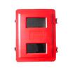 Red plastic cabinet fire extinguisher box for double fire extinguisher, size 715x540x270mm