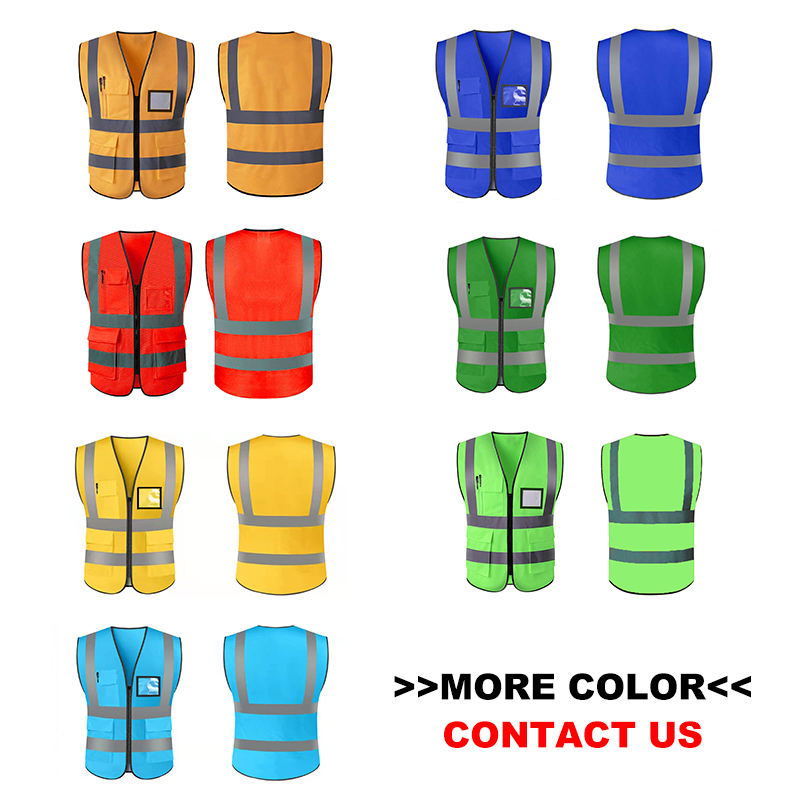 High Visibility Customizable Safety Vest With Reflective Tape