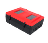 Red plastic cabinet fire extinguisher box for double fire extinguisher, size 715x540x270mm