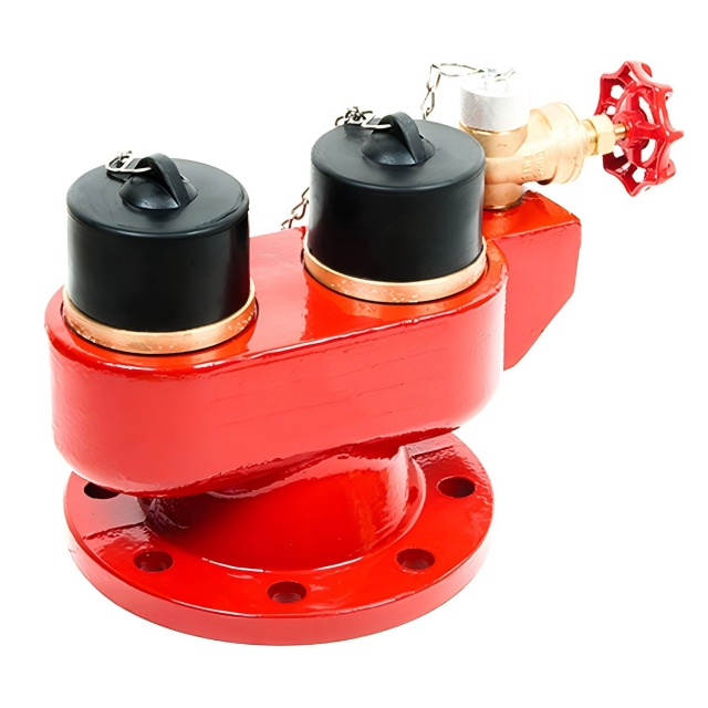 2 Way Breaching Inlet And Outlet With Fire Landing Valve For Shopping Mall