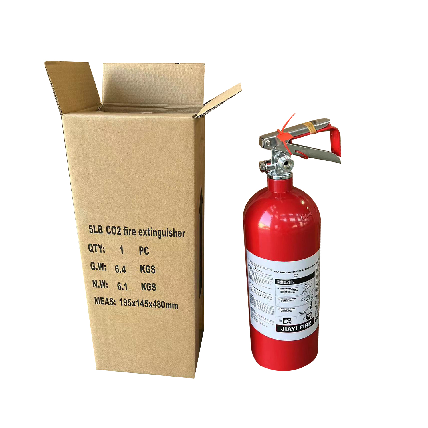 5LBS American Type Co2 Fire Extinguisher for Electrical Fire